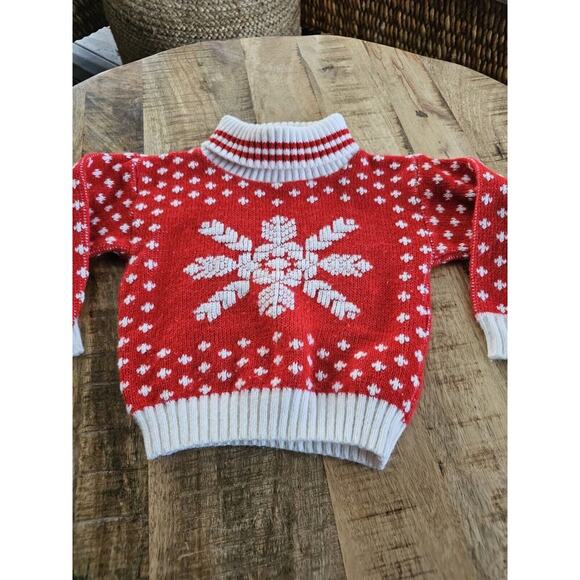 Park Bench Kids Vintage Snowflake Fairisle Sweater Youth Size 4T Made in USA - Picture 3 of 6